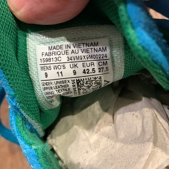 Converse men’s sz 9 women’s sz 11 nib one star OX Hawaiian ocean/jolly g… - Picture 7 of 14